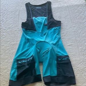 Yeti biking Women's Cycling Bib in Black and Teal
